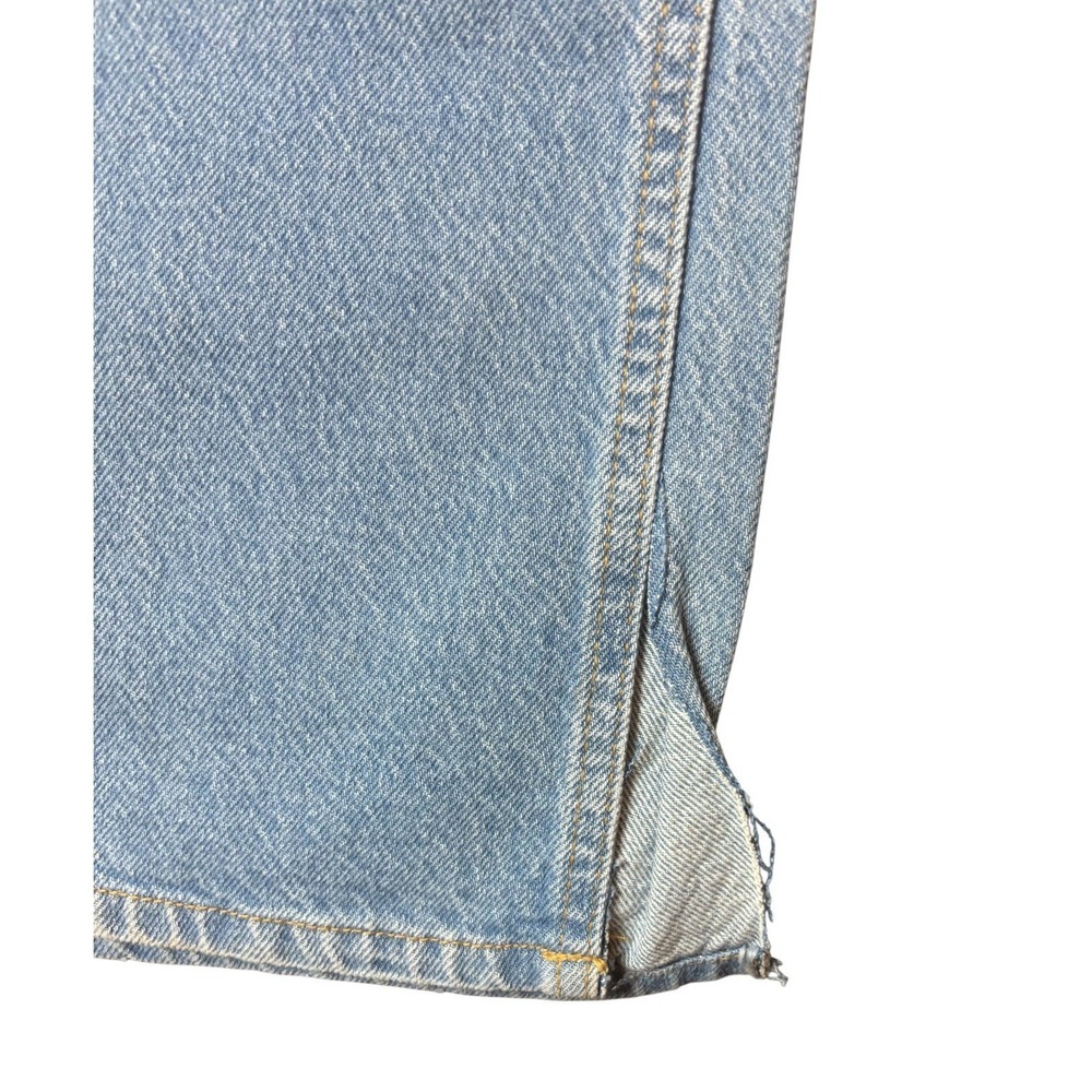 Kancan‎ Jeans Womens 30 90s Flare Wide Leg Distressed Hem Light Wash High Waist - Picture 4 of 11